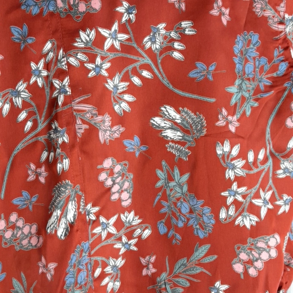 Floral Burgundy Lightweight Bomber Zipper Jacket - Picture 9 of 9